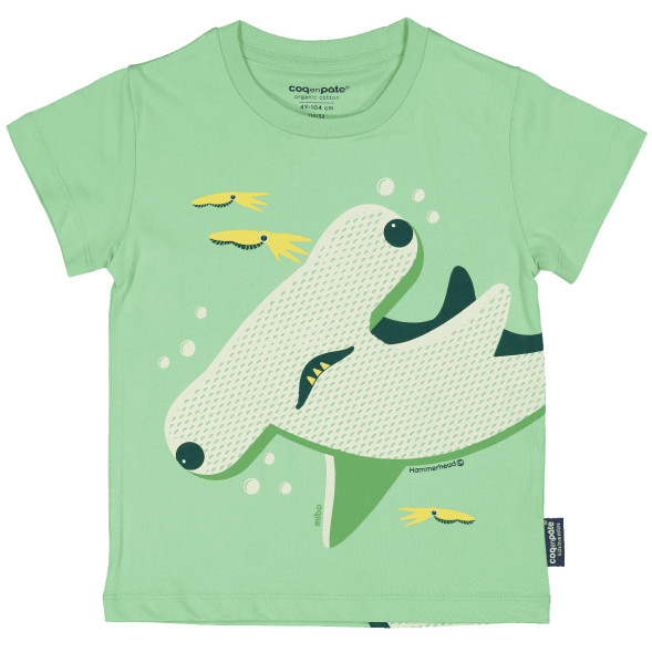 T-shirt manches courtes en coton bio "Mibo Requin Marteau"