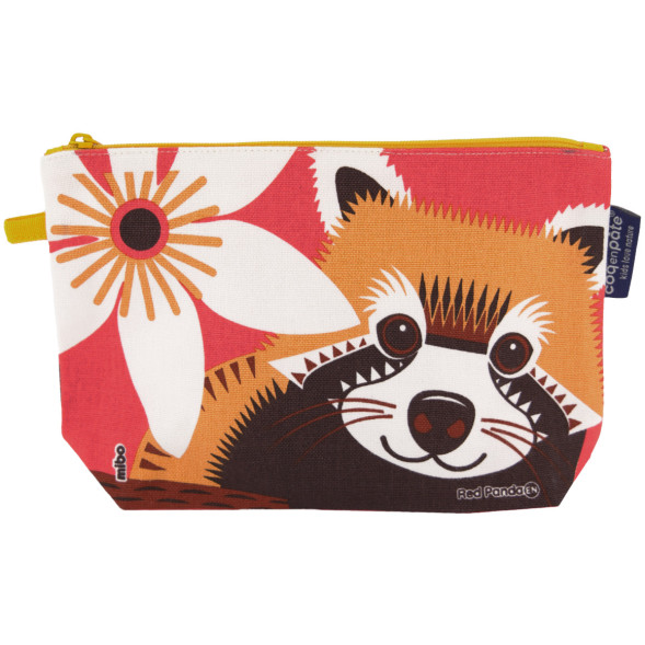 Trousse à crayons en coton bio "Mibo Panda Roux"