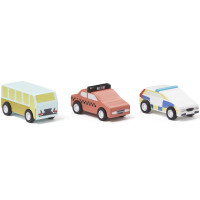 Voitures à rétrofriction en bois "Aiden" (x3) (3 ans et +)