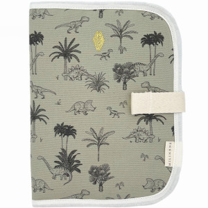 Protège carnet de santé en coton Edgar "Baby T-rex" Milinane