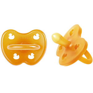 Tétines symétriques en caoutchouc naturel (0-3 mois) Classic "Canard" (x2)