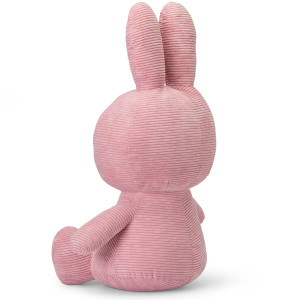Peluche géante lapin Miffy en velours côtelé "Rose" (70 cm) Bon Ton Toys