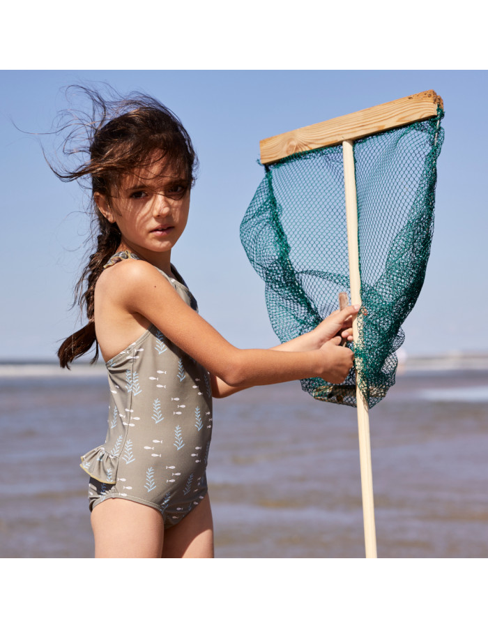 Maillot De Bain Sirène Fille Bébé 2 Ans - Bikini écailles Rose/bleu - Queue Amovible - Nylon/élasthanne - UPF 50+