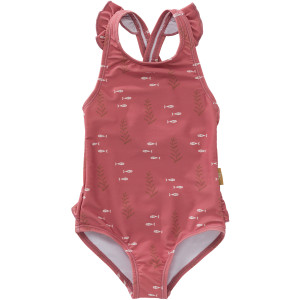Maillot de bain fille 1 pièce anti-UV en nylon recyclé "Ocean Corail" Fresk