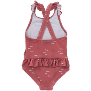 Maillot de bain fille 1 pièce anti-UV en nylon recyclé "Ocean Corail" Fresk