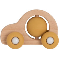 Voiture en bois et silicone "Ocre" (6-24 mois) Baby's only