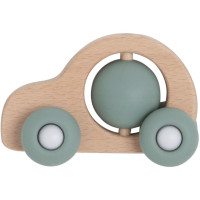Voiture en bois et silicone "Vert" (6-24 mois) Baby's only
