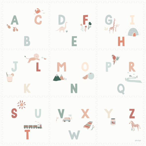 Tapis de jeu puzzle réversible en mousse EEVAA "Alphabet" (180x180 cm)