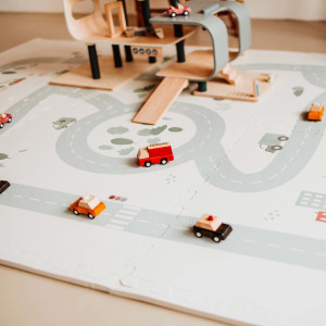 Tapis de jeu puzzle réversible en mousse "Roadmaps" (120x180 cm) Play & Go