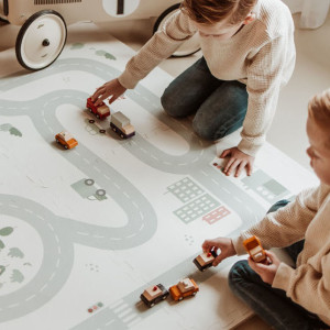 Tapis de jeu puzzle réversible en mousse "Roadmaps" (120x180 cm) Play & Go