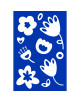 Carte Postale FLEURS "Duo Blanc/Bleu"
