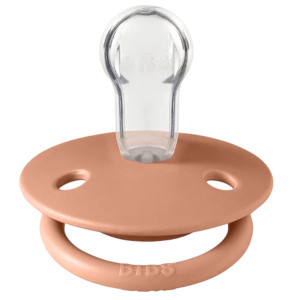 Tétines rondes en silicone DE LUX "Prune/Pêche" (x2) (0-3 ans) Bibs
