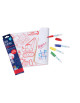 Set de table à colorier et dessiner en silicone Mini "Construction" + Feutres