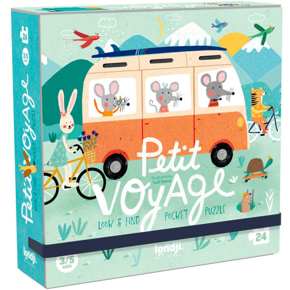 Puzzle enfant 24 pièces Pocket "Petit Voyage" (3-5 ans)