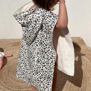 Poncho de bain en coton et éponge Teo "Léopard" (2-4 ans) Milinane