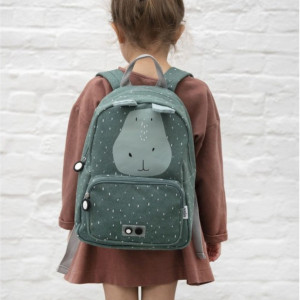 Sac à dos enfant maternelle en coton hydrofuge "Hippo" Trixie Baby