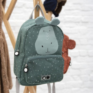 Sac à dos enfant maternelle en coton hydrofuge "Hippo" Trixie Baby