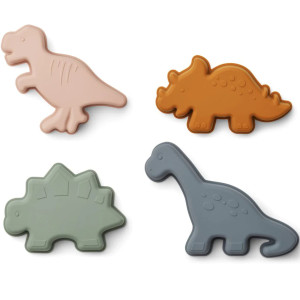 Moules à sable en silicone Gill Dino "Sable" (x4) Liewood