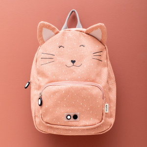 Sac à dos enfant A4 (31 cm) en coton hydrofuge "Mrs Chat" Trixie Baby