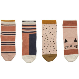 Chaussettes bébé en coton Silas "Rose Mix" (x4) Liewood