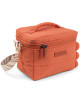 Sac repas isotherme matelassé en PET recyclé "Croco Corail"