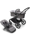 Base de poussette Bugaboo Fox5 châssis Noir/Gris Chiné