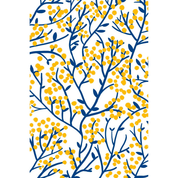 Carte Postale FLEURS "Bleu Mimosa"
