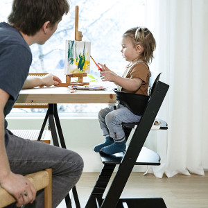 Chaise haute  enfant évolutif tripp trapp en bois Noir Stokke