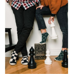 Chaussons Chaussettes à semelle souple "Echec et Mat" Collégien
