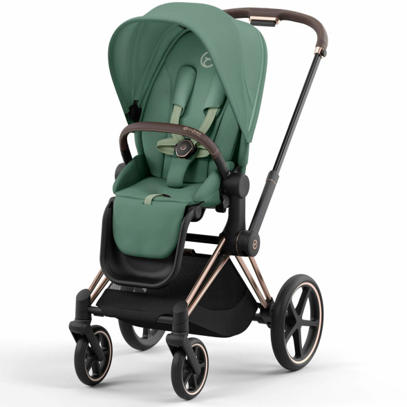  Poussette Priam chassis Rosegold "Leaf Green" 