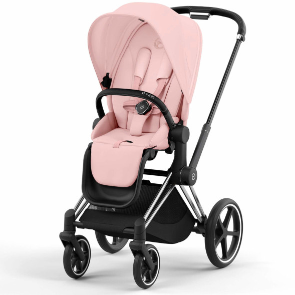  Poussette Priam chassis Chrome Black "Peach Pink" (2023)