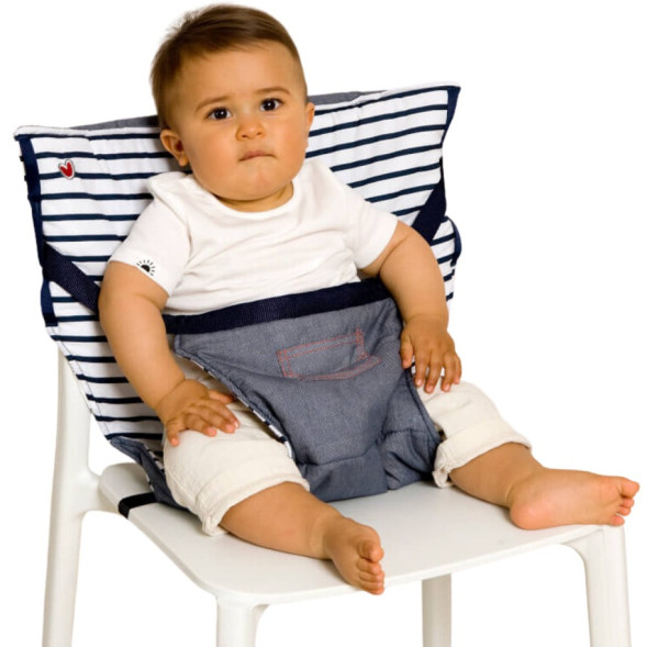 Chaise nomade bébé "Blue Stripes" (6-36 mois)
