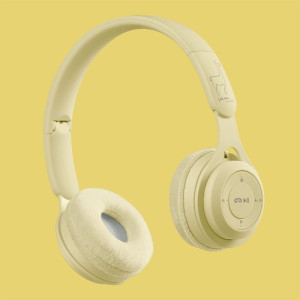 Casque audio enfant Bluetooth sans fil "Jaune Pastel" (3 ans et +) Lalarma