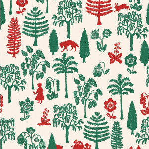 Turbulette en coton "Trees & Chaperon" pour poupon Gordis Minikane