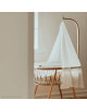 Voile Ciel de Lit en gaze de coton bio "White Veil" pour berceau KUMI et lit KIMI