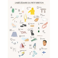 Affiche "L'abécédaire du petit breton" (A3) Green & Paper