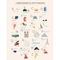 Affiche "L'abécédaire du petit Parisien" (A3)  Green & Paper