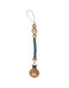 Attache tétine en perles de silicone avec clip en bois Lentil "Bleu Poudré" Chewies & More