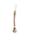 Attache tétine en perles de silicone avec clip en bois Lentil "New Rose" Chewies & More