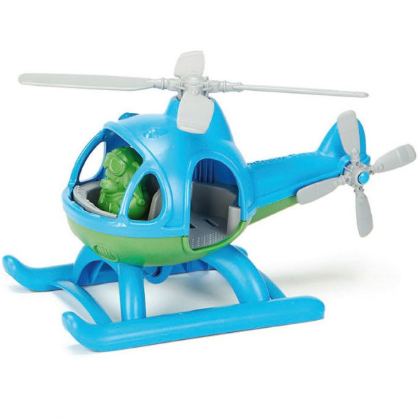 Hélicoptère en plastique recyclé "Bleu" (2-6 ans)