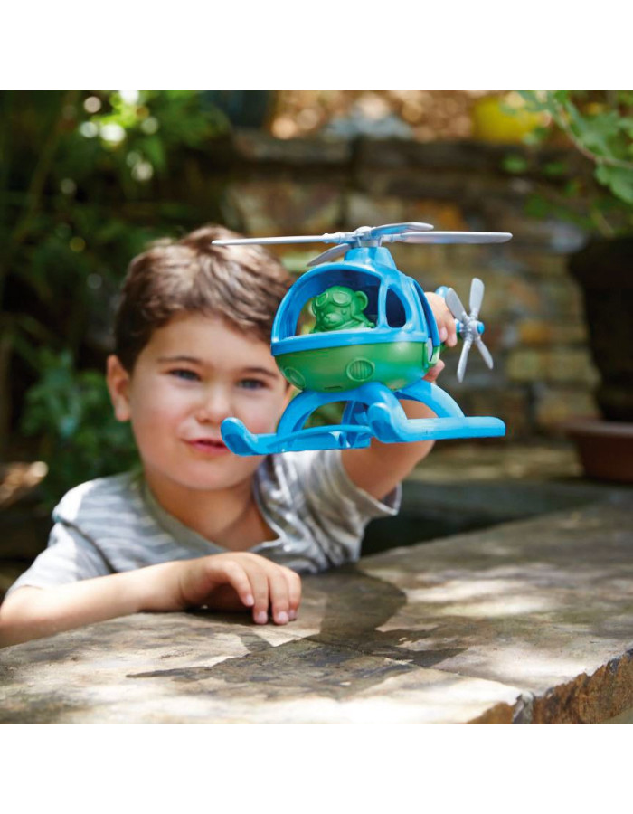 Hélicoptère en plastique recyclé Bleu (2-6 ans) Green Toys - Dröm