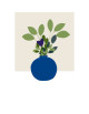 Carte Postale FLEURS "Vase Coeur Bleu"