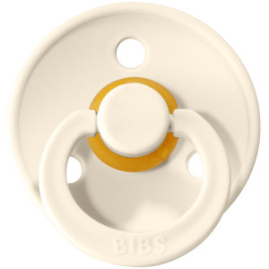Tétine ronde en caoutchouc naturel (6-18 mois) "Ivoire" Bibs