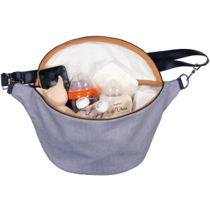 Sac banane à langer Isotherme en jean recyclé "Phil" Mellipou