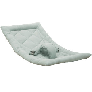 Coussin pour transat Levo en coton bio "Gris Farrow" Charlie Crane