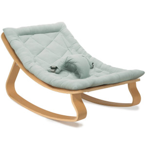 Coussin pour transat Levo en coton bio "Gris Farrow" Charlie Crane