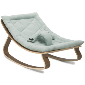 Coussin pour transat Levo en coton bio "Gris Farrow" Charlie Crane