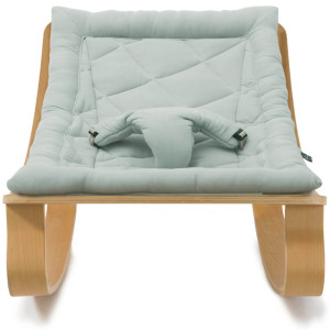 Coussin pour transat Levo en coton bio "Gris Farrow" Charlie Crane