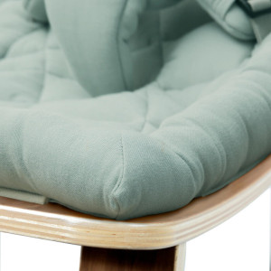 Coussin pour transat Levo en coton bio "Gris Farrow" Charlie Crane