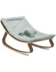 Transat bébé LEVO en bois de noyer / Coussin bio "Farrow"